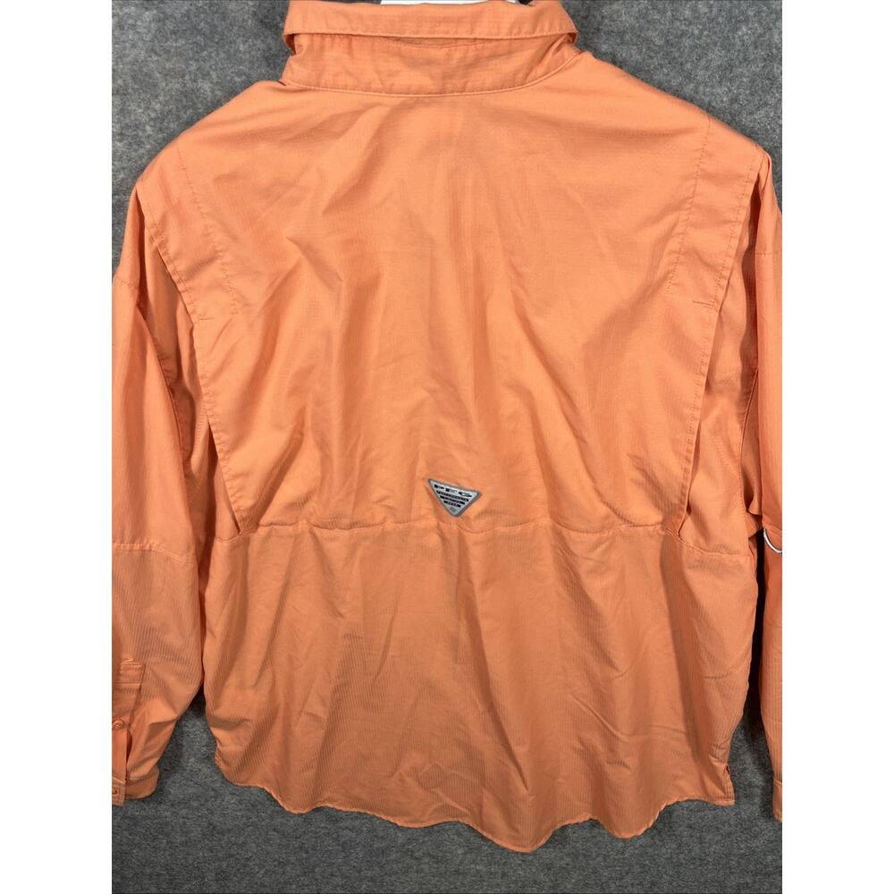 Columbia PFG Shirt Mens Large Pink Peach Vented Long Sleeve Fishing - Picture 7 of 9